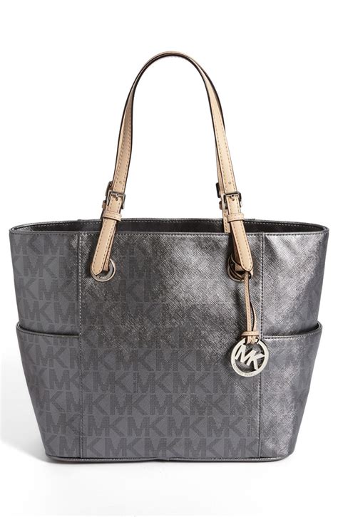 michael kors gunmetal tote|michael kors totes.